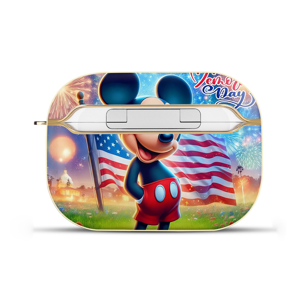 （画像用） ミッキーマウス Mickey Mouse 【AirPods Pro用】ハードシェル保護ケース｜耐衝撃・防指紋・カラビナ付き商品仕様