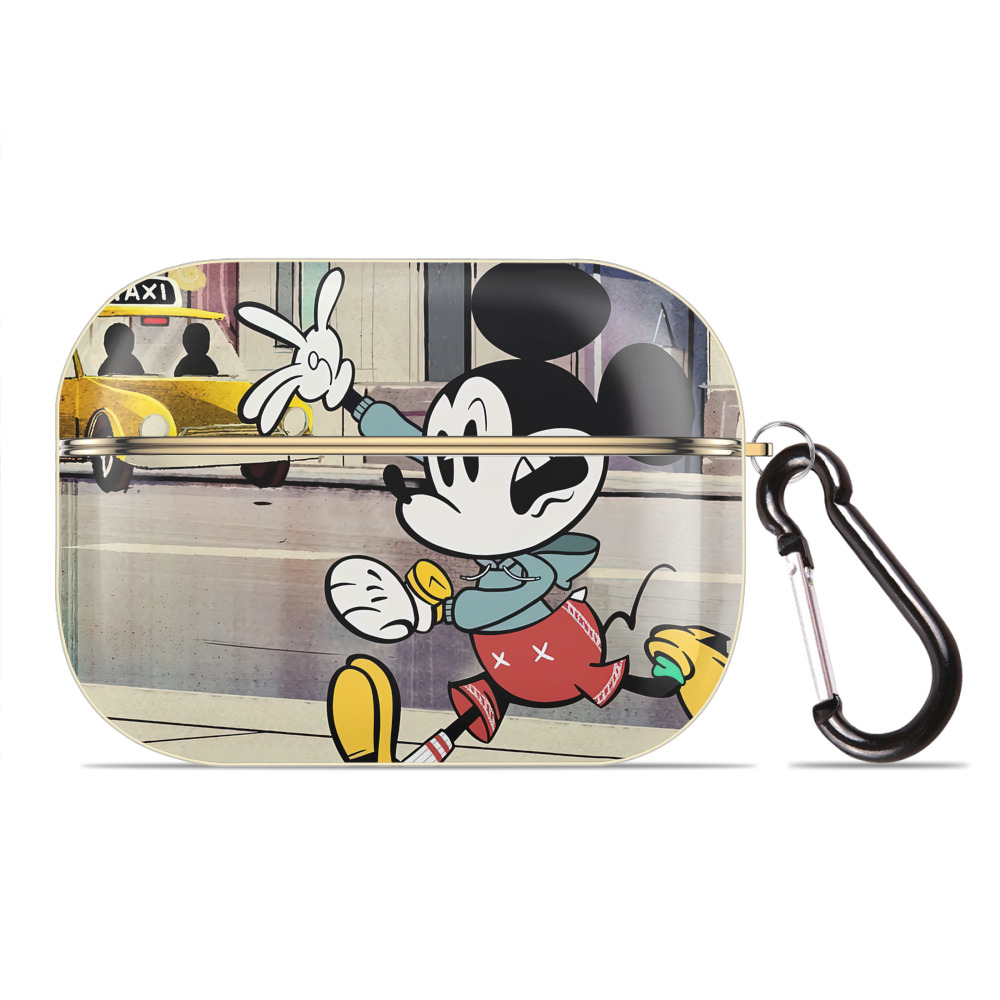 （画像用） ミッキーマウス Mickey Mouse 【AirPods Pro用】ハードシェル保護ケース｜耐衝撃・防指紋・カラビナ付き商品仕様