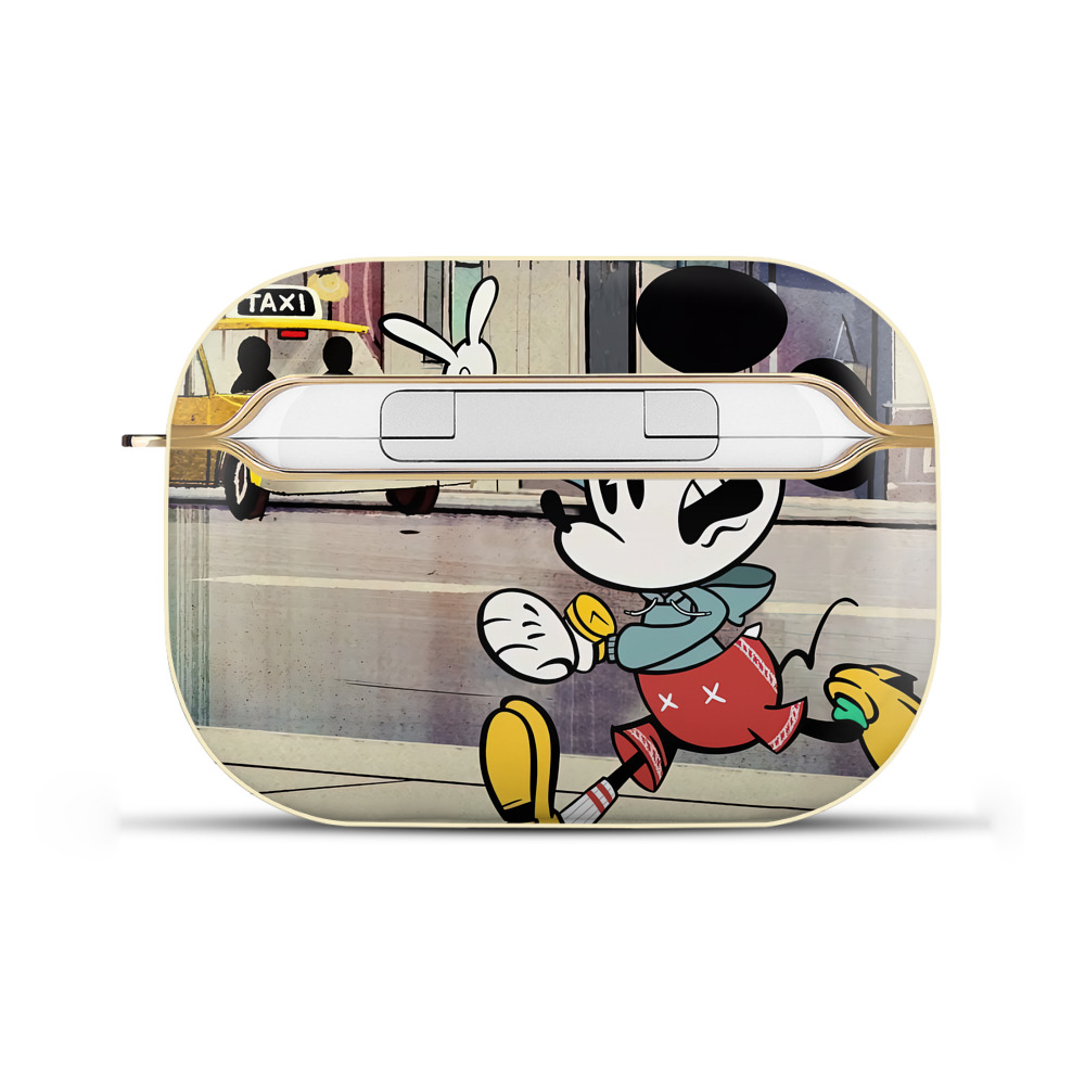 （画像用） ミッキーマウス Mickey Mouse 【AirPods Pro用】ハードシェル保護ケース｜耐衝撃・防指紋・カラビナ付き商品仕様