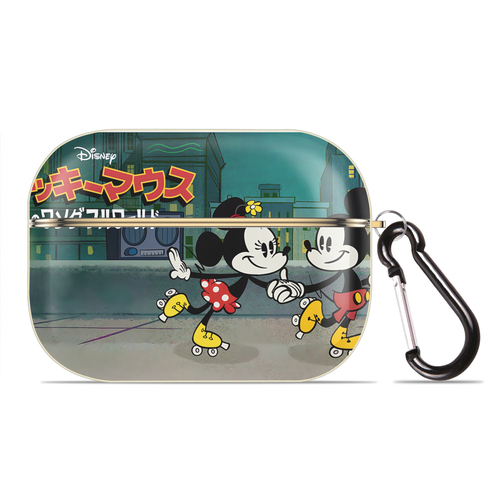 （画像用） ミッキーマウス Mickey Mouse 【AirPods Pro用】ハードシェル保護ケース｜耐衝撃・防指紋・カラビナ付き商品仕様