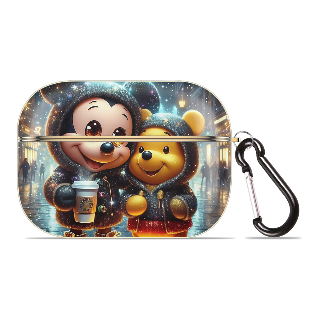 （画像用） ミッキーマウス Mickey Mouse 【AirPods Pro用】ハードシェル保護ケース｜耐衝撃・防指紋・カラビナ付き商品仕様
