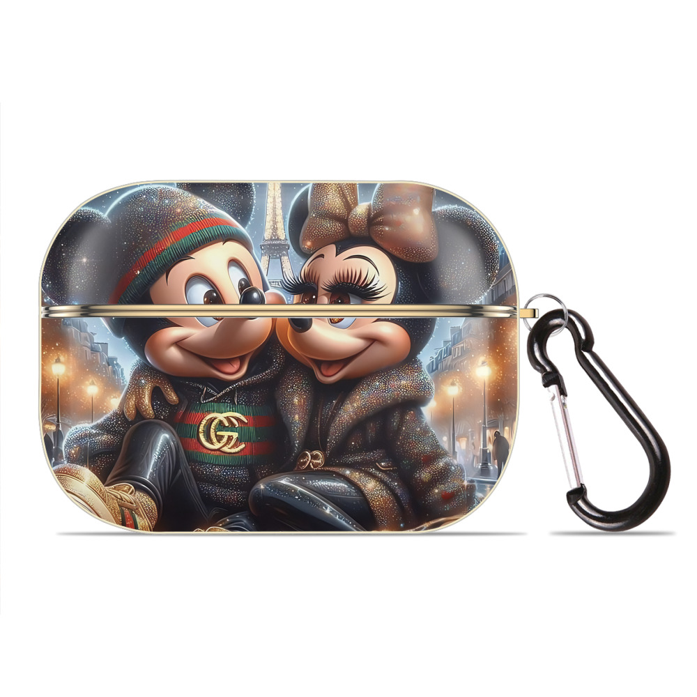 （画像用） ミッキーマウス Mickey Mouse 【AirPods Pro用】ハードシェル保護ケース｜耐衝撃・防指紋・カラビナ付き商品仕様