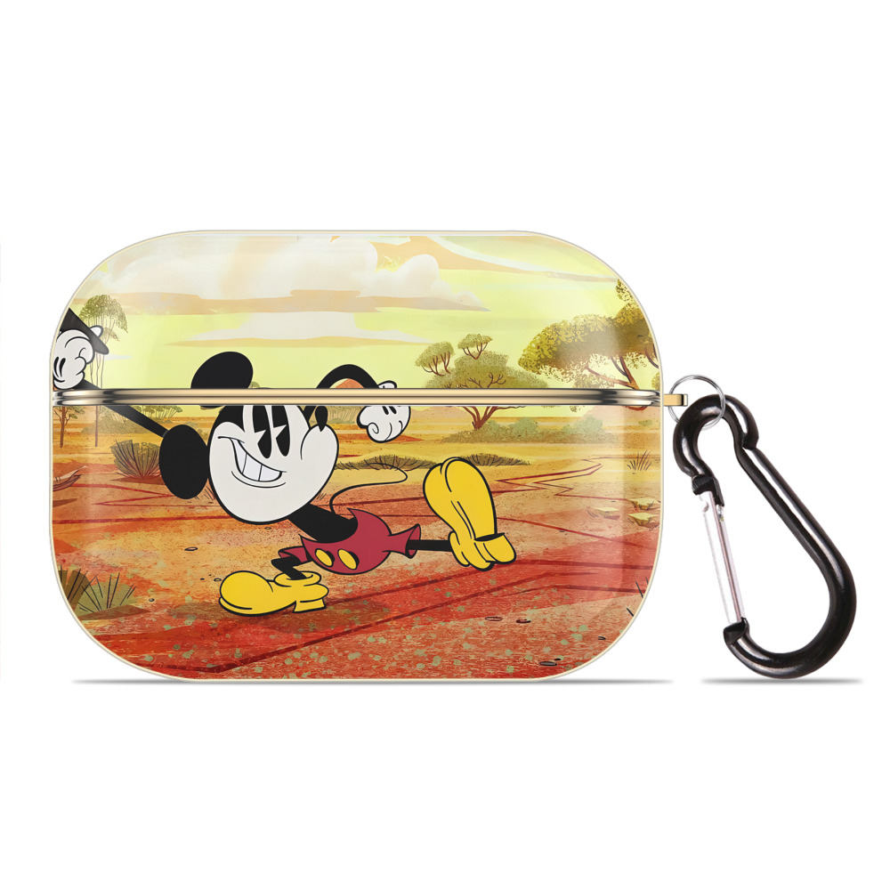 （画像用） ミッキーマウス Mickey Mouse 【AirPods Pro用】ハードシェル保護ケース｜耐衝撃・防指紋・カラビナ付き商品仕様