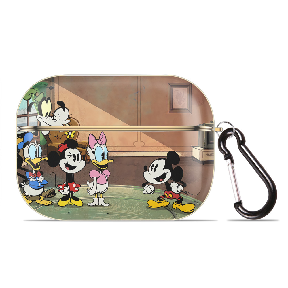 （画像用） ミッキーマウス Mickey Mouse 【AirPods Pro用】ハードシェル保護ケース｜耐衝撃・防指紋・カラビナ付き商品仕様