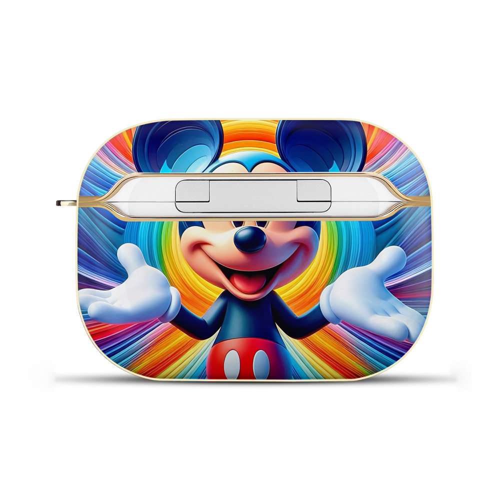 （画像用） ミッキーマウス Mickey Mouse 【AirPods Pro用】ハードシェル保護ケース｜耐衝撃・防指紋・カラビナ付き商品仕様