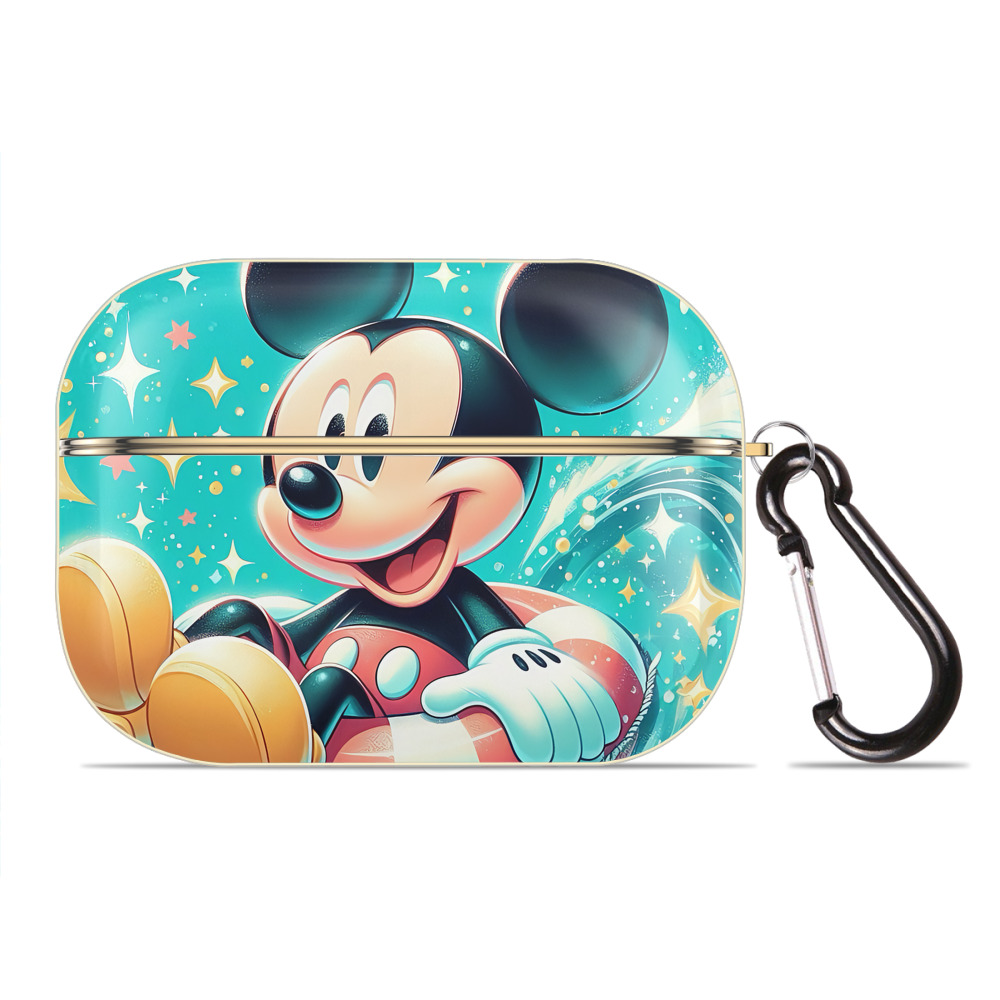 （画像用） ミッキーマウス Mickey Mouse 【AirPods Pro用】ハードシェル保護ケース｜耐衝撃・防指紋・カラビナ付き商品仕様