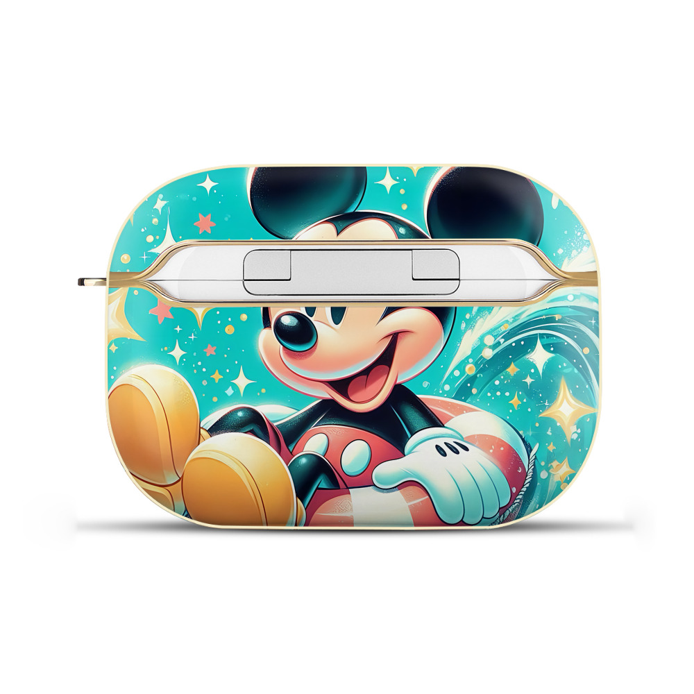 （画像用） ミッキーマウス Mickey Mouse 【AirPods Pro用】ハードシェル保護ケース｜耐衝撃・防指紋・カラビナ付き商品仕様