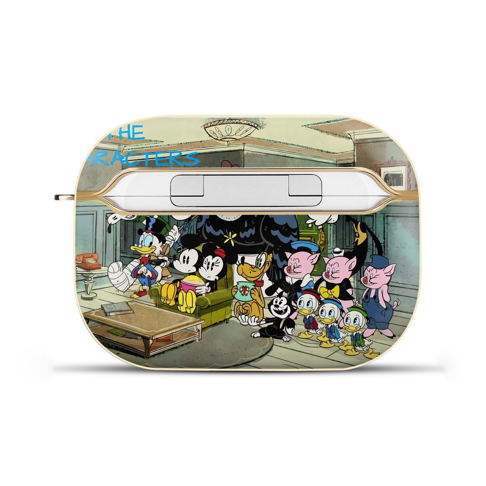 （画像用） ミッキーマウス Mickey Mouse 【AirPods Pro用】ハードシェル保護ケース｜耐衝撃・防指紋・カラビナ付き商品仕様