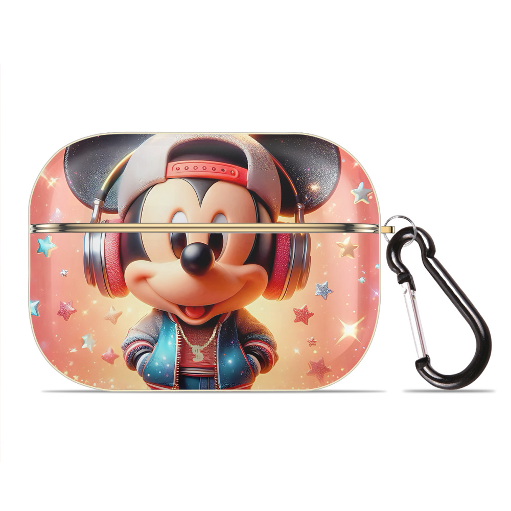 （画像用） ミッキーマウス Mickey Mouse 【AirPods Pro用】ハードシェル保護ケース｜耐衝撃・防指紋・カラビナ付き商品仕様