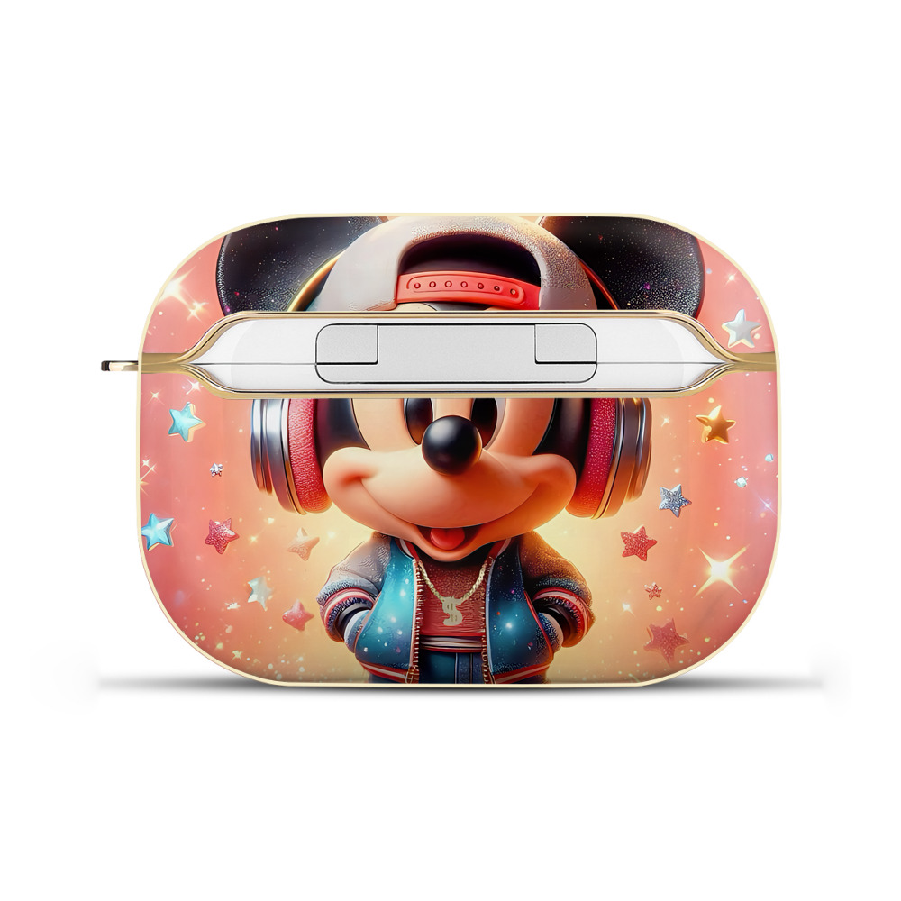 （画像用） ミッキーマウス Mickey Mouse 【AirPods Pro用】ハードシェル保護ケース｜耐衝撃・防指紋・カラビナ付き商品仕様