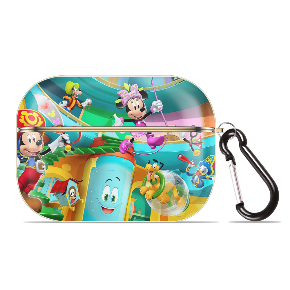 （画像用） ミッキーマウス Mickey Mouse 【AirPods Pro用】ハードシェル保護ケース｜耐衝撃・防指紋・カラビナ付き商品仕様