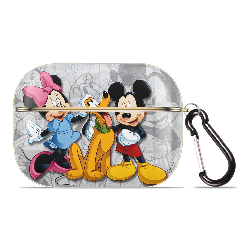 （画像用） ミッキーマウス Mickey Mouse 【AirPods Pro用】ハードシェル保護ケース｜耐衝撃・防指紋・カラビナ付き商品仕様
