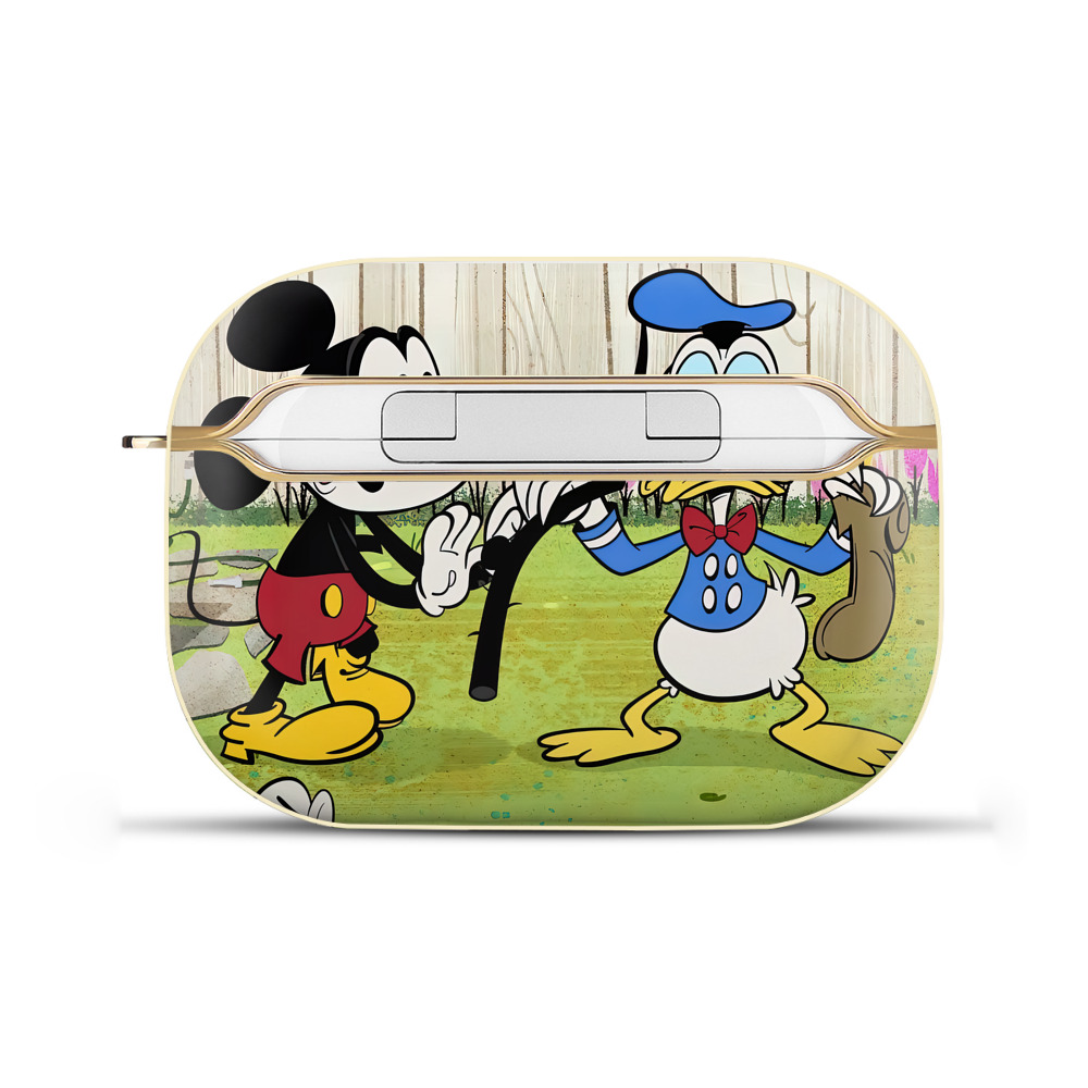 （画像用） ミッキーマウス Mickey Mouse 【AirPods Pro用】ハードシェル保護ケース｜耐衝撃・防指紋・カラビナ付き商品仕様