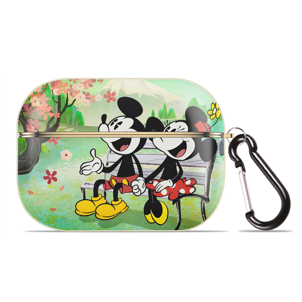 （画像用） ミッキーマウス Mickey Mouse 【AirPods Pro用】ハードシェル保護ケース｜耐衝撃・防指紋・カラビナ付き商品仕様