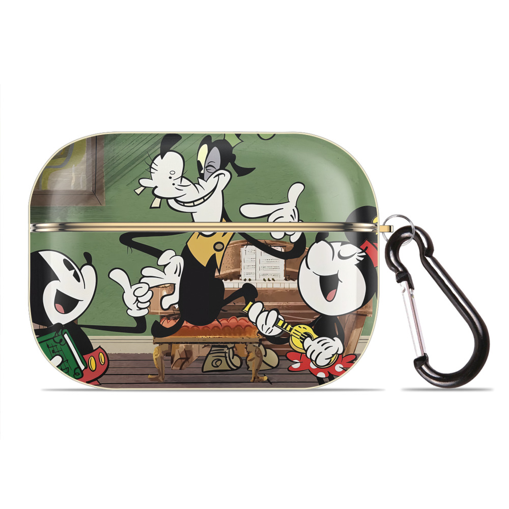 （画像用） ミッキーマウス Mickey Mouse 【AirPods Pro用】ハードシェル保護ケース｜耐衝撃・防指紋・カラビナ付き商品仕様