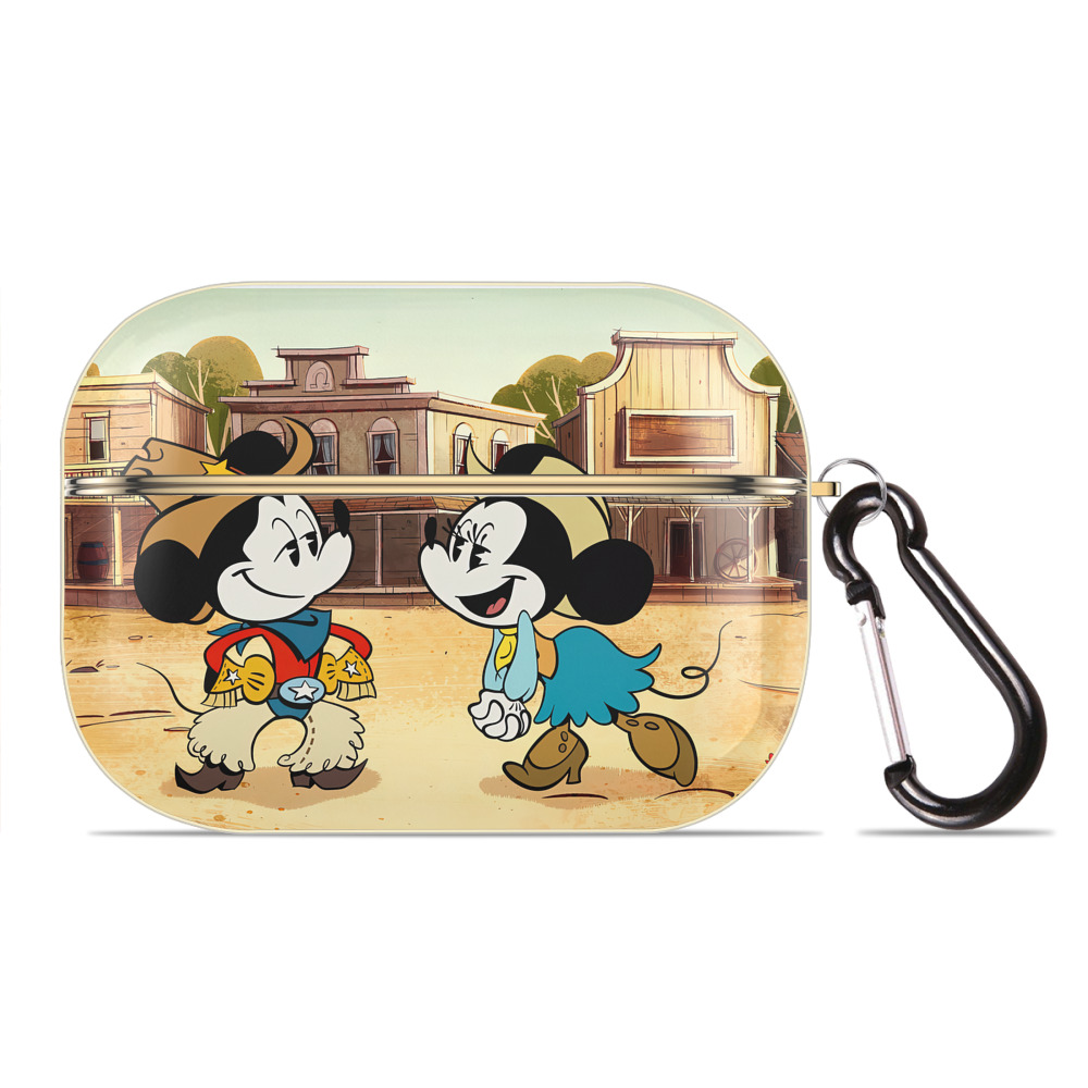 （画像用） ミッキーマウス Mickey Mouse 【AirPods Pro用】ハードシェル保護ケース｜耐衝撃・防指紋・カラビナ付き商品仕様