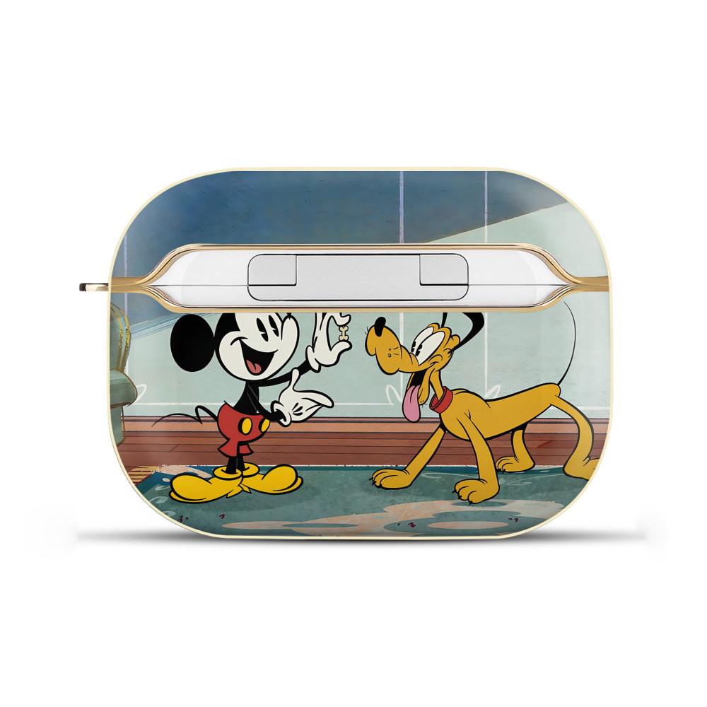 （画像用） ミッキーマウス Mickey Mouse 【AirPods Pro用】ハードシェル保護ケース｜耐衝撃・防指紋・カラビナ付き商品仕様