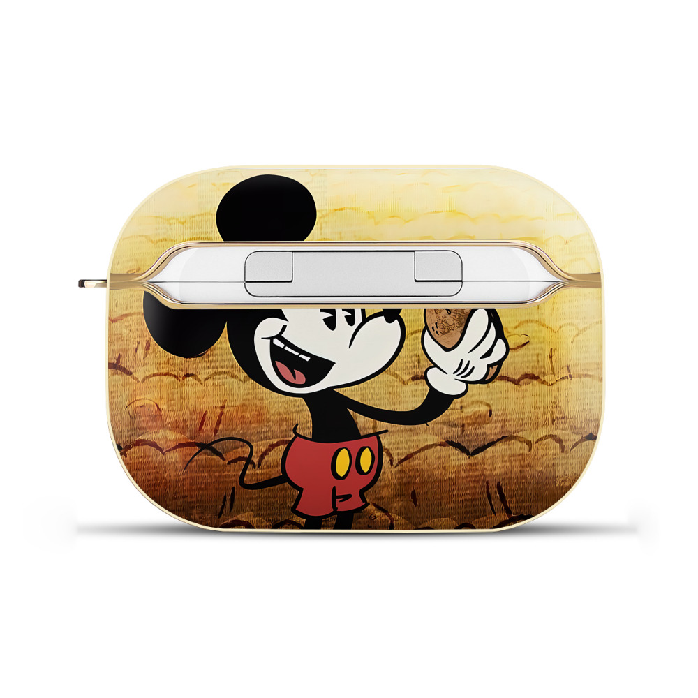 （画像用） ミッキーマウス Mickey Mouse 【AirPods Pro用】ハードシェル保護ケース｜耐衝撃・防指紋・カラビナ付き商品仕様