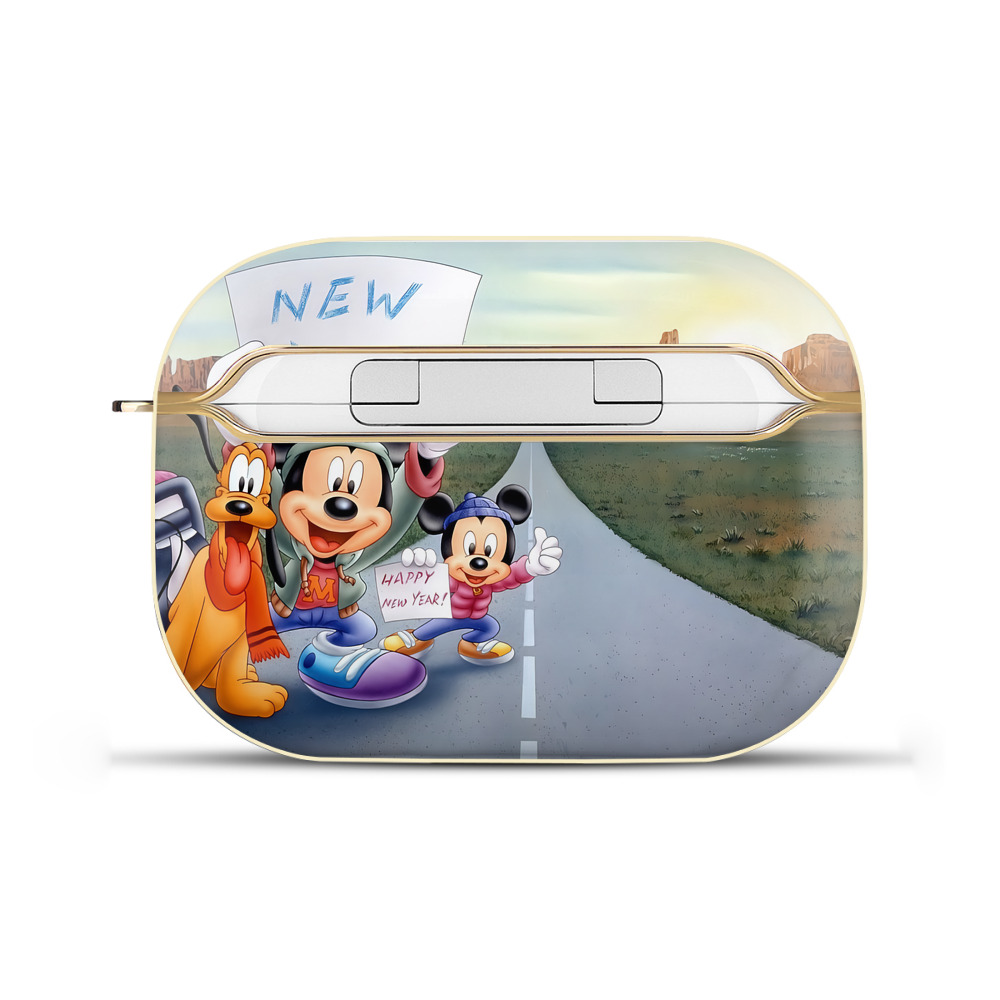 （画像用） ミッキーマウス Mickey Mouse 【AirPods Pro用】ハードシェル保護ケース｜耐衝撃・防指紋・カラビナ付き商品仕様