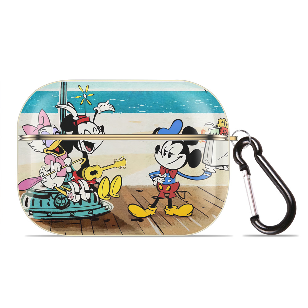 （画像用） ミッキーマウス Mickey Mouse 【AirPods Pro用】ハードシェル保護ケース｜耐衝撃・防指紋・カラビナ付き商品仕様