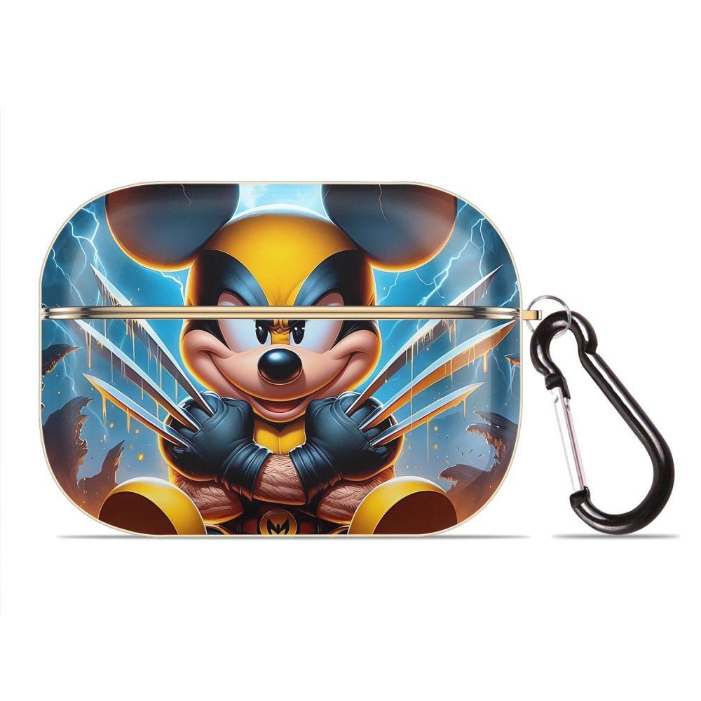 （画像用） ミッキーマウス Mickey Mouse 【AirPods Pro用】ハードシェル保護ケース｜耐衝撃・防指紋・カラビナ付き商品仕様