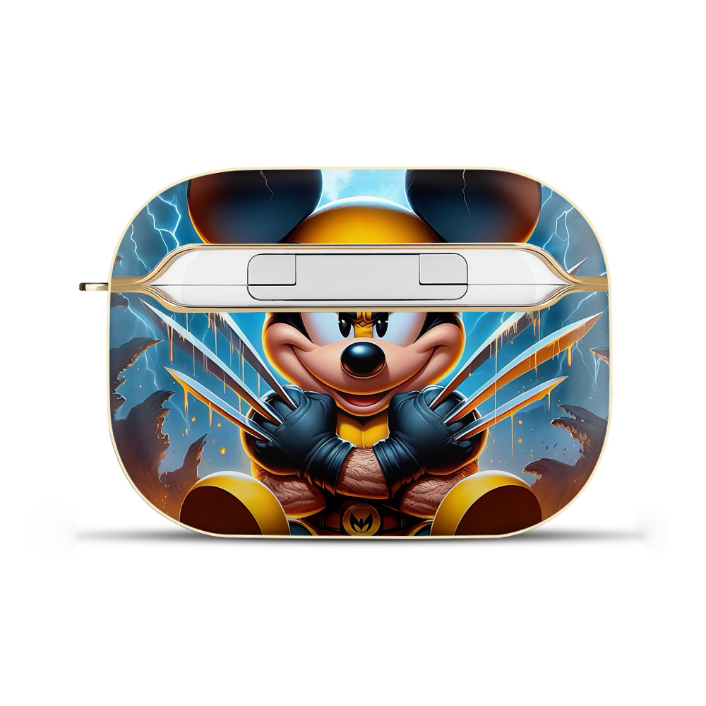 （画像用） ミッキーマウス Mickey Mouse 【AirPods Pro用】ハードシェル保護ケース｜耐衝撃・防指紋・カラビナ付き商品仕様