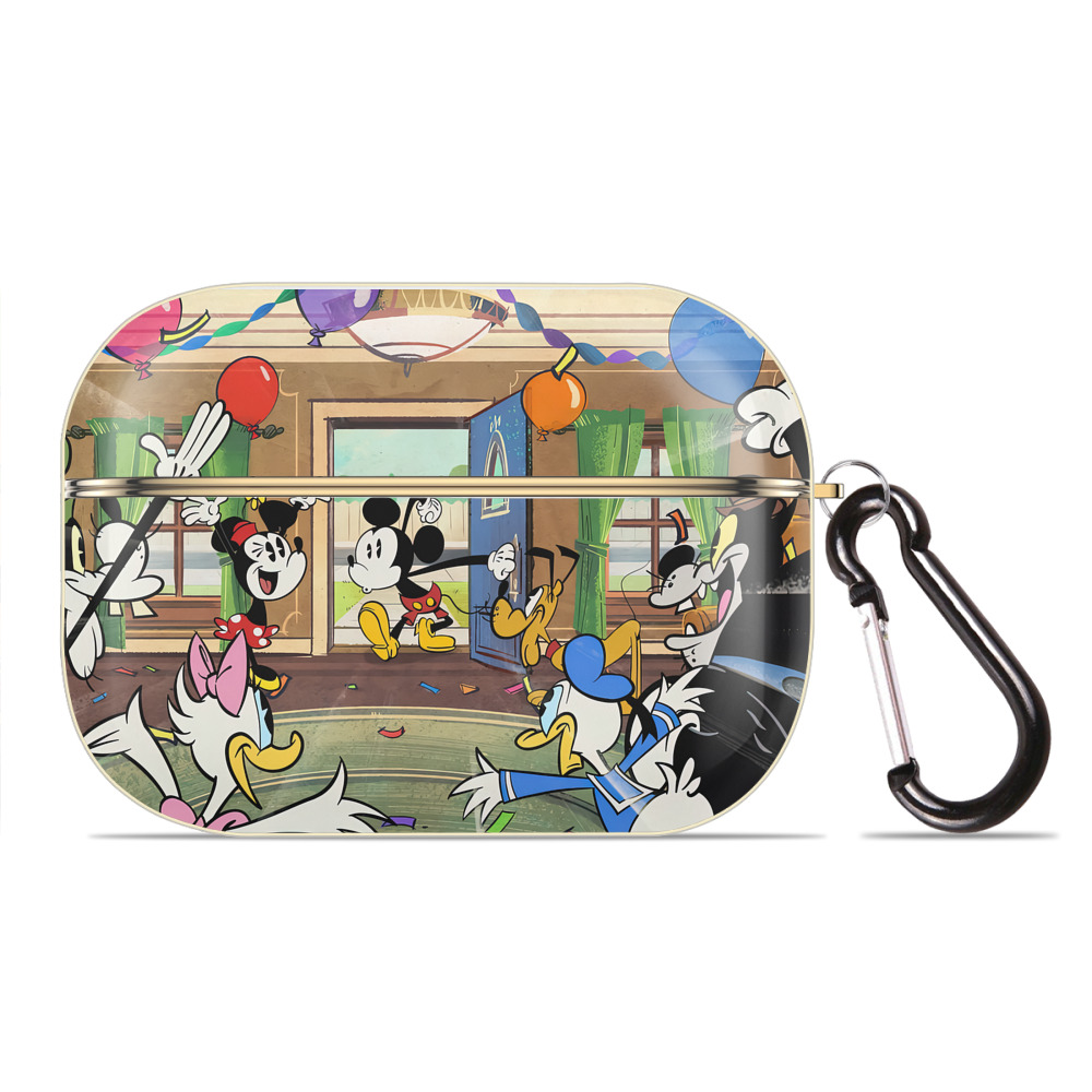 （画像用） ミッキーマウス Mickey Mouse 【AirPods Pro用】ハードシェル保護ケース｜耐衝撃・防指紋・カラビナ付き商品仕様