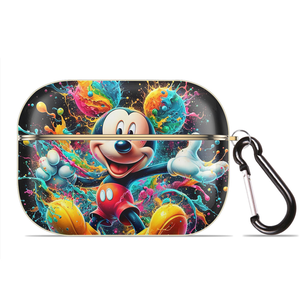 （画像用） ミッキーマウス Mickey Mouse 【AirPods Pro用】ハードシェル保護ケース｜耐衝撃・防指紋・カラビナ付き商品仕様