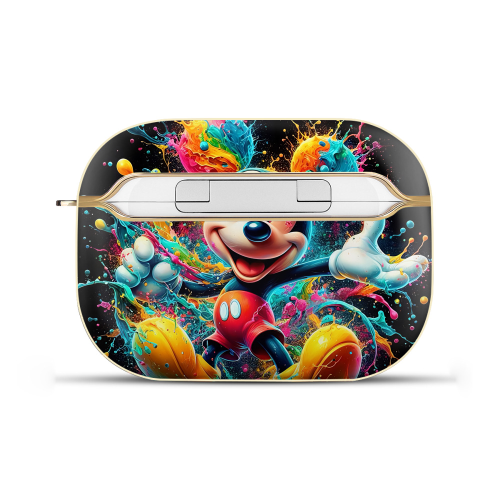 （画像用） ミッキーマウス Mickey Mouse 【AirPods Pro用】ハードシェル保護ケース｜耐衝撃・防指紋・カラビナ付き商品仕様