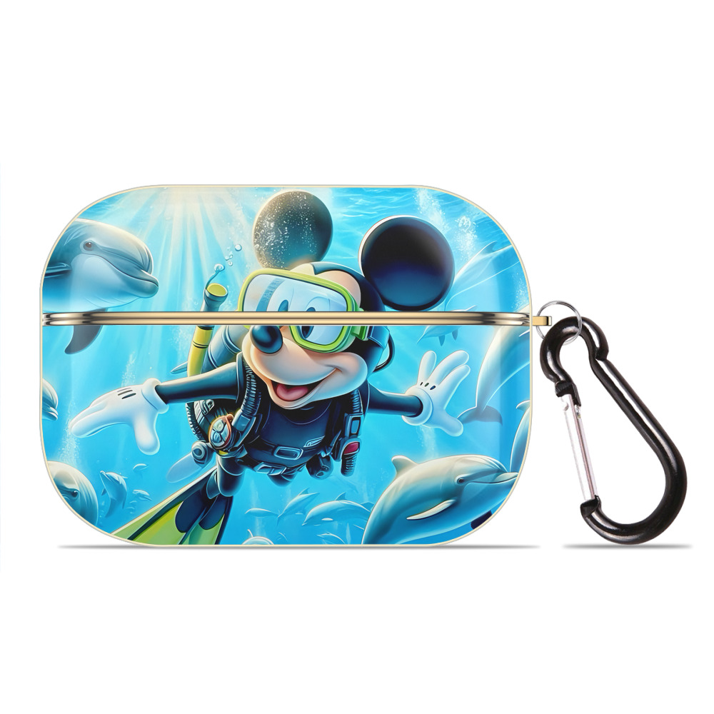 （画像用） ミッキーマウス Mickey Mouse 【AirPods Pro用】ハードシェル保護ケース｜耐衝撃・防指紋・カラビナ付き商品仕様