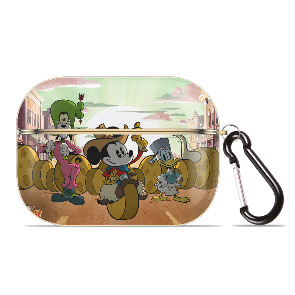 （画像用） ミッキーマウス Mickey Mouse 【AirPods Pro用】ハードシェル保護ケース｜耐衝撃・防指紋・カラビナ付き商品仕様