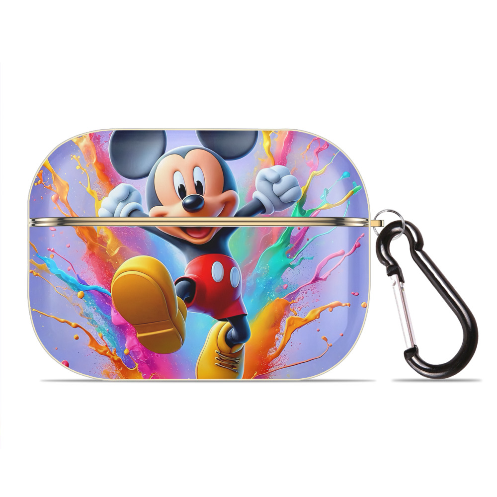 （画像用） ミッキーマウス Mickey Mouse 【AirPods Pro用】ハードシェル保護ケース｜耐衝撃・防指紋・カラビナ付き商品仕様