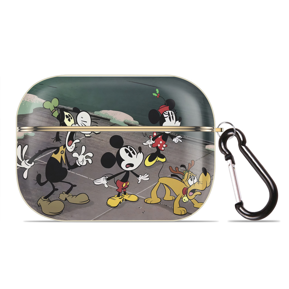 （画像用） ミッキーマウス Mickey Mouse 【AirPods Pro用】ハードシェル保護ケース｜耐衝撃・防指紋・カラビナ付き商品仕様