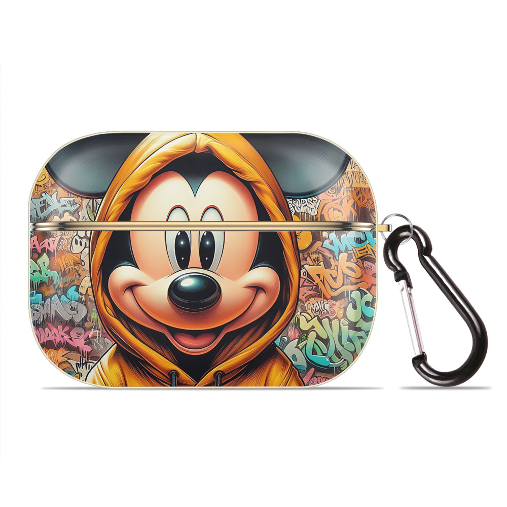 （画像用） ミッキーマウス Mickey Mouse 【AirPods Pro用】ハードシェル保護ケース｜耐衝撃・防指紋・カラビナ付き商品仕様