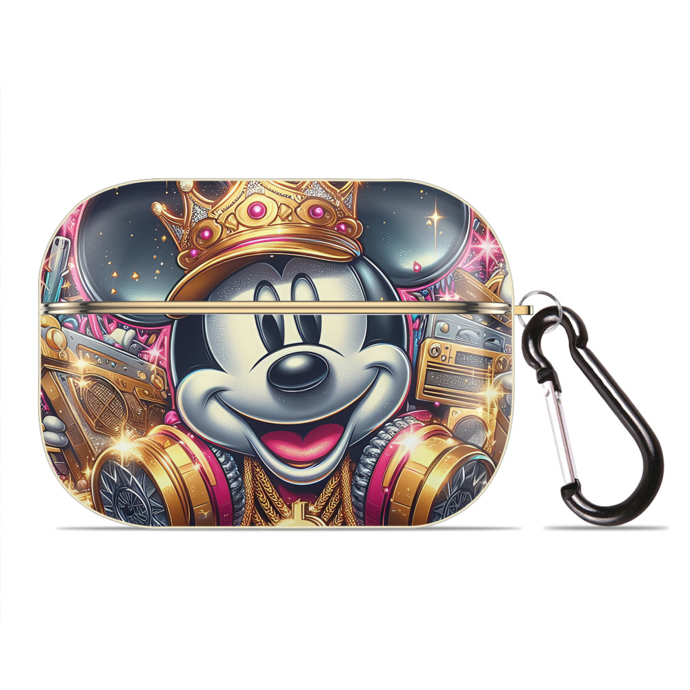 （画像用） ミッキーマウス Mickey Mouse 【AirPods Pro用】ハードシェル保護ケース｜耐衝撃・防指紋・カラビナ付き商品仕様