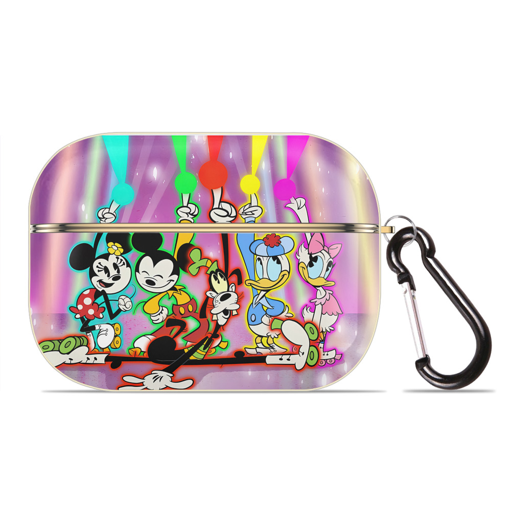 （画像用） ミッキーマウス Mickey Mouse 【AirPods Pro用】ハードシェル保護ケース｜耐衝撃・防指紋・カラビナ付き商品仕様