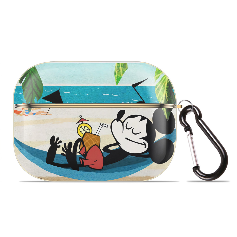 （画像用） ミッキーマウス Mickey Mouse 【AirPods Pro用】ハードシェル保護ケース｜耐衝撃・防指紋・カラビナ付き商品仕様
