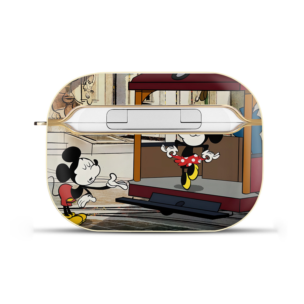 （画像用） ミッキーマウス Mickey Mouse 【AirPods Pro用】ハードシェル保護ケース｜耐衝撃・防指紋・カラビナ付き商品仕様