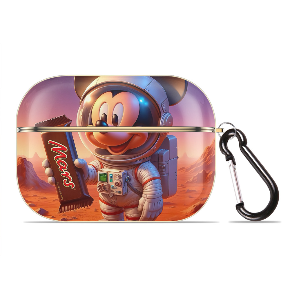 （画像用） ミッキーマウス Mickey Mouse 【AirPods Pro用】ハードシェル保護ケース｜耐衝撃・防指紋・カラビナ付き商品仕様