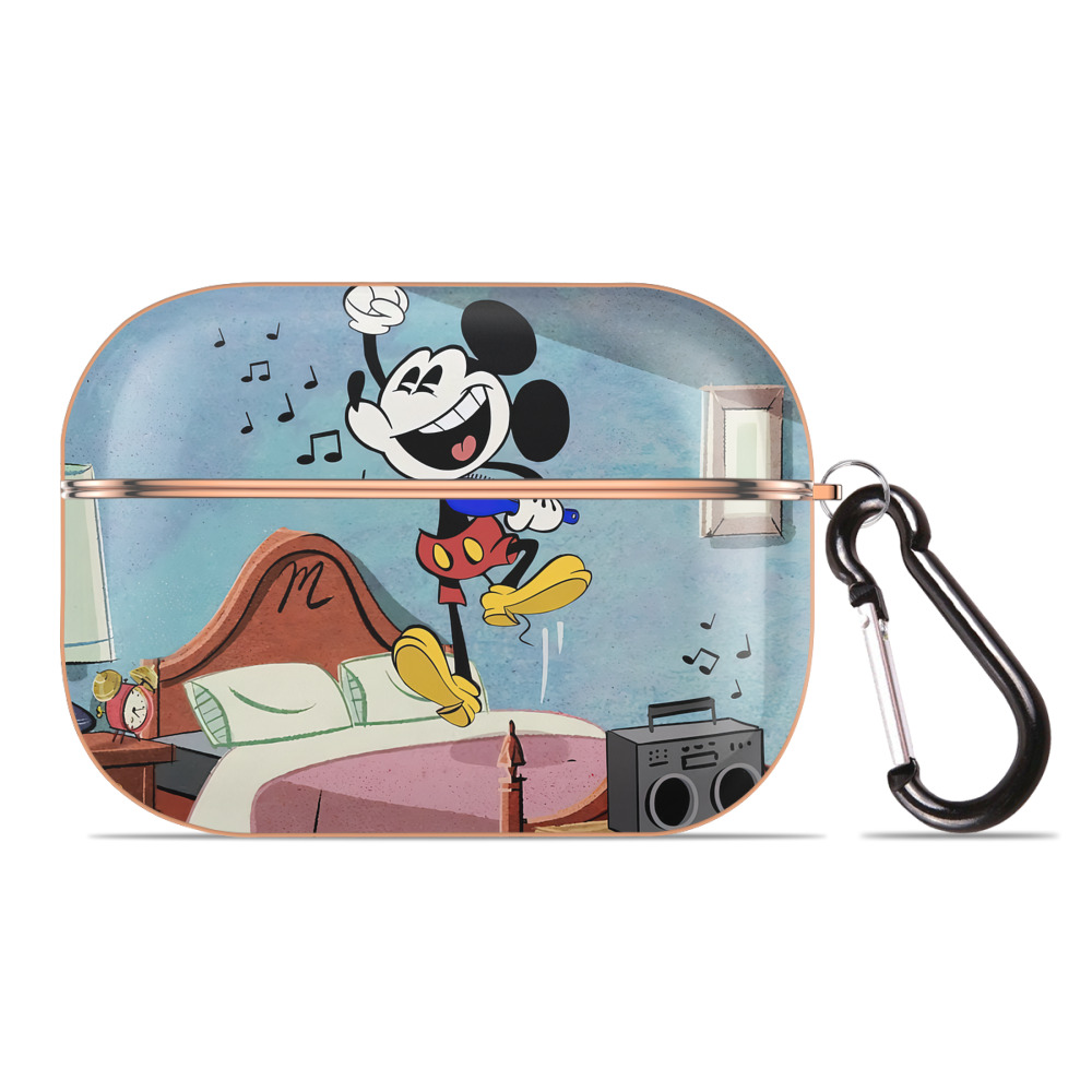 （画像用） ミッキーマウス Mickey Mouse 【AirPods Pro用】ハードシェル保護ケース｜耐衝撃・防指紋・カラビナ付き商品仕様