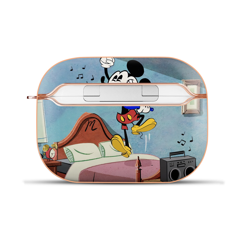 （画像用） ミッキーマウス Mickey Mouse 【AirPods Pro用】ハードシェル保護ケース｜耐衝撃・防指紋・カラビナ付き商品仕様