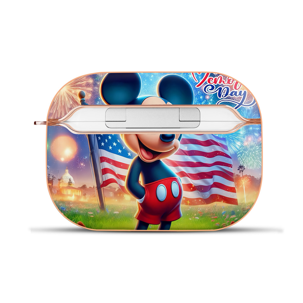（画像用） ミッキーマウス Mickey Mouse 【AirPods Pro用】ハードシェル保護ケース｜耐衝撃・防指紋・カラビナ付き商品仕様