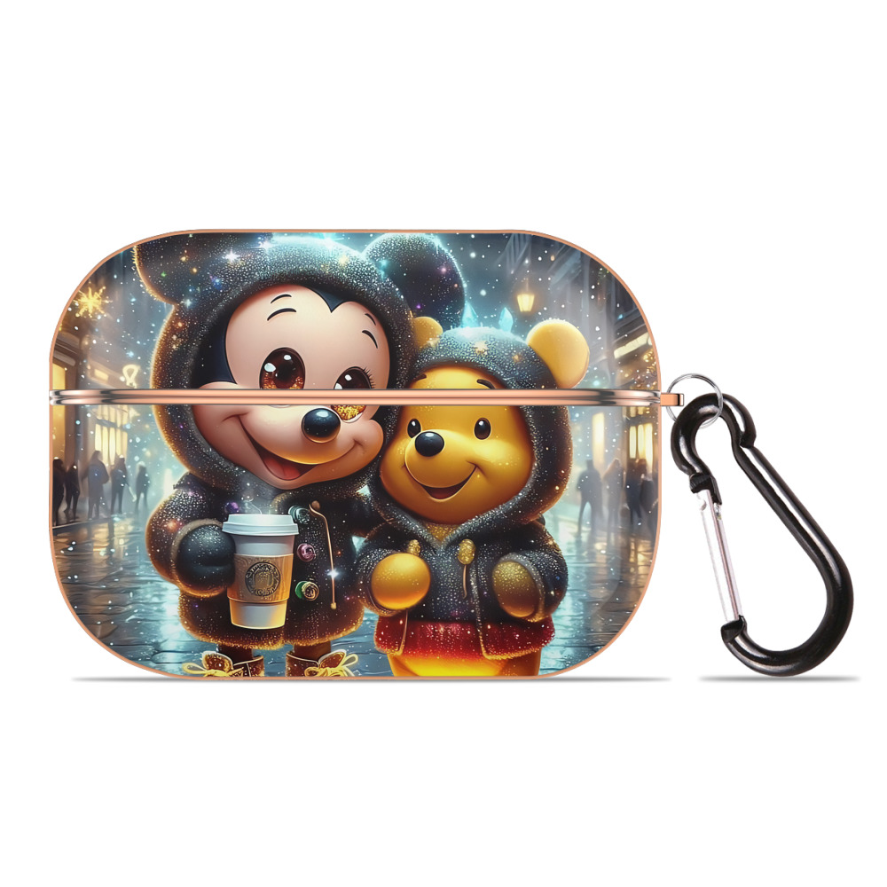 （画像用） ミッキーマウス Mickey Mouse 【AirPods Pro用】ハードシェル保護ケース｜耐衝撃・防指紋・カラビナ付き商品仕様