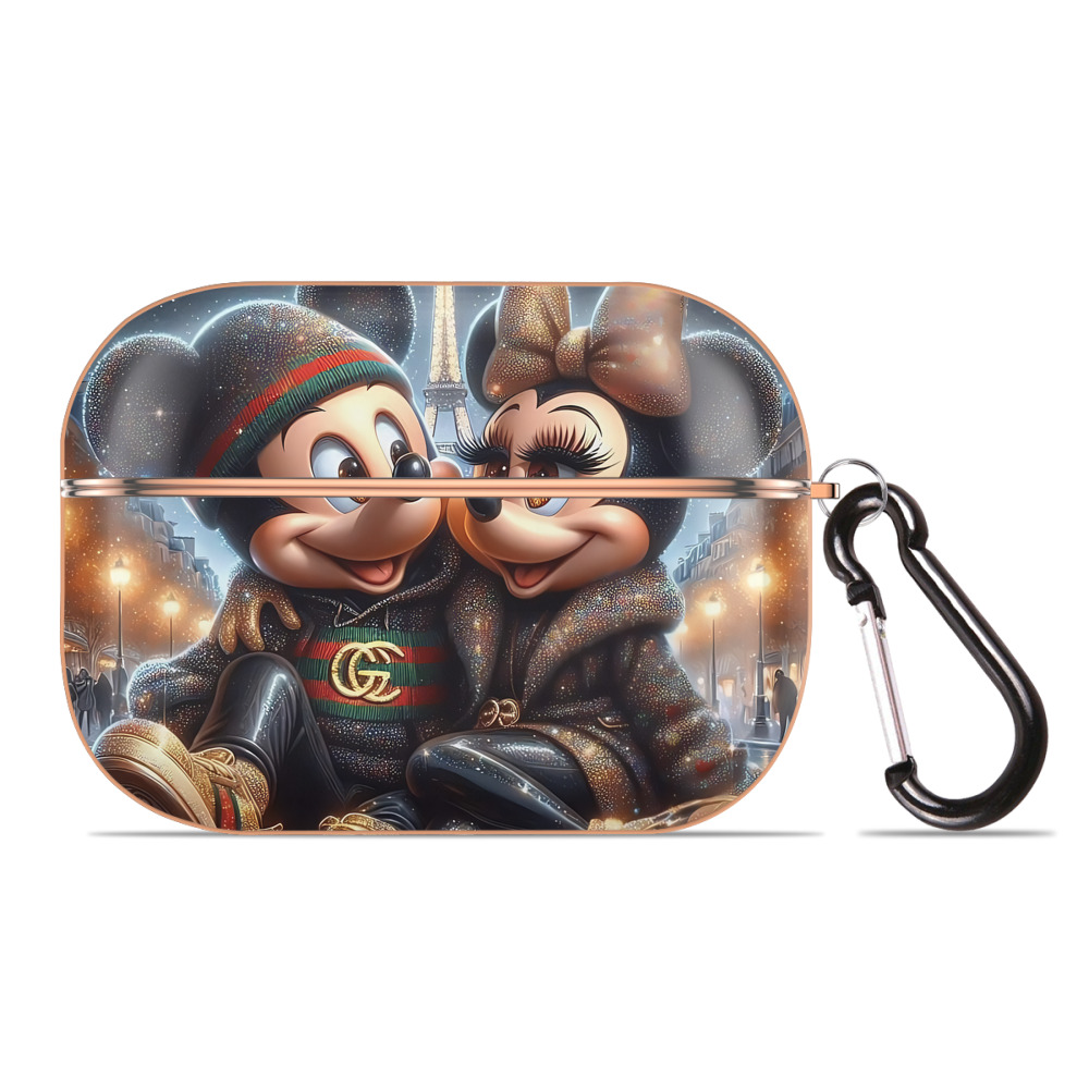 （画像用） ミッキーマウス Mickey Mouse 【AirPods Pro用】ハードシェル保護ケース｜耐衝撃・防指紋・カラビナ付き商品仕様