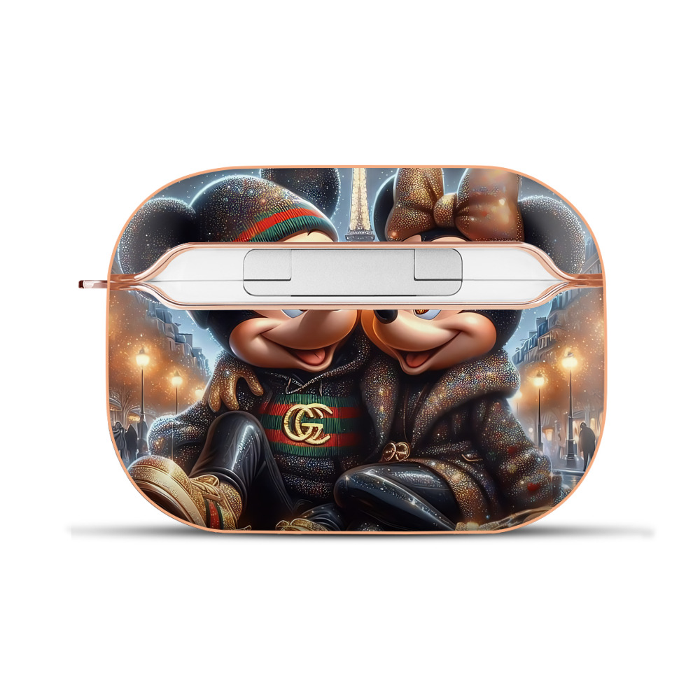（画像用） ミッキーマウス Mickey Mouse 【AirPods Pro用】ハードシェル保護ケース｜耐衝撃・防指紋・カラビナ付き商品仕様