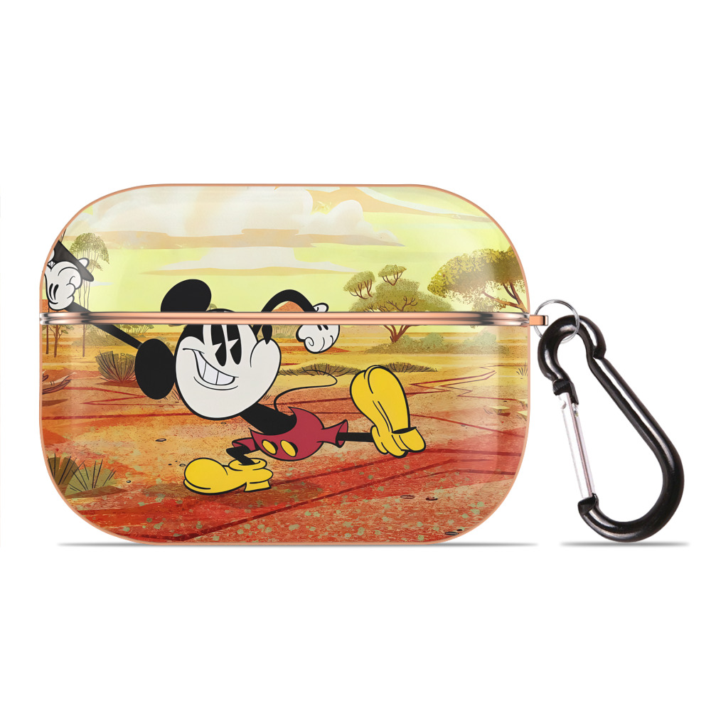 （画像用） ミッキーマウス Mickey Mouse 【AirPods Pro用】ハードシェル保護ケース｜耐衝撃・防指紋・カラビナ付き商品仕様