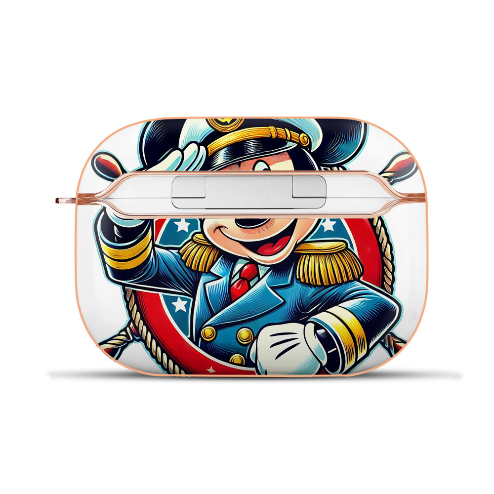 （画像用） ミッキーマウス Mickey Mouse 【AirPods Pro用】ハードシェル保護ケース｜耐衝撃・防指紋・カラビナ付き商品仕様