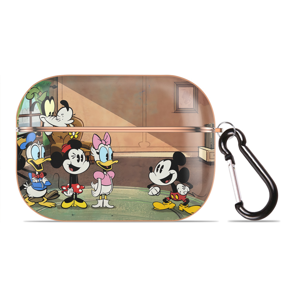 （画像用） ミッキーマウス Mickey Mouse 【AirPods Pro用】ハードシェル保護ケース｜耐衝撃・防指紋・カラビナ付き商品仕様