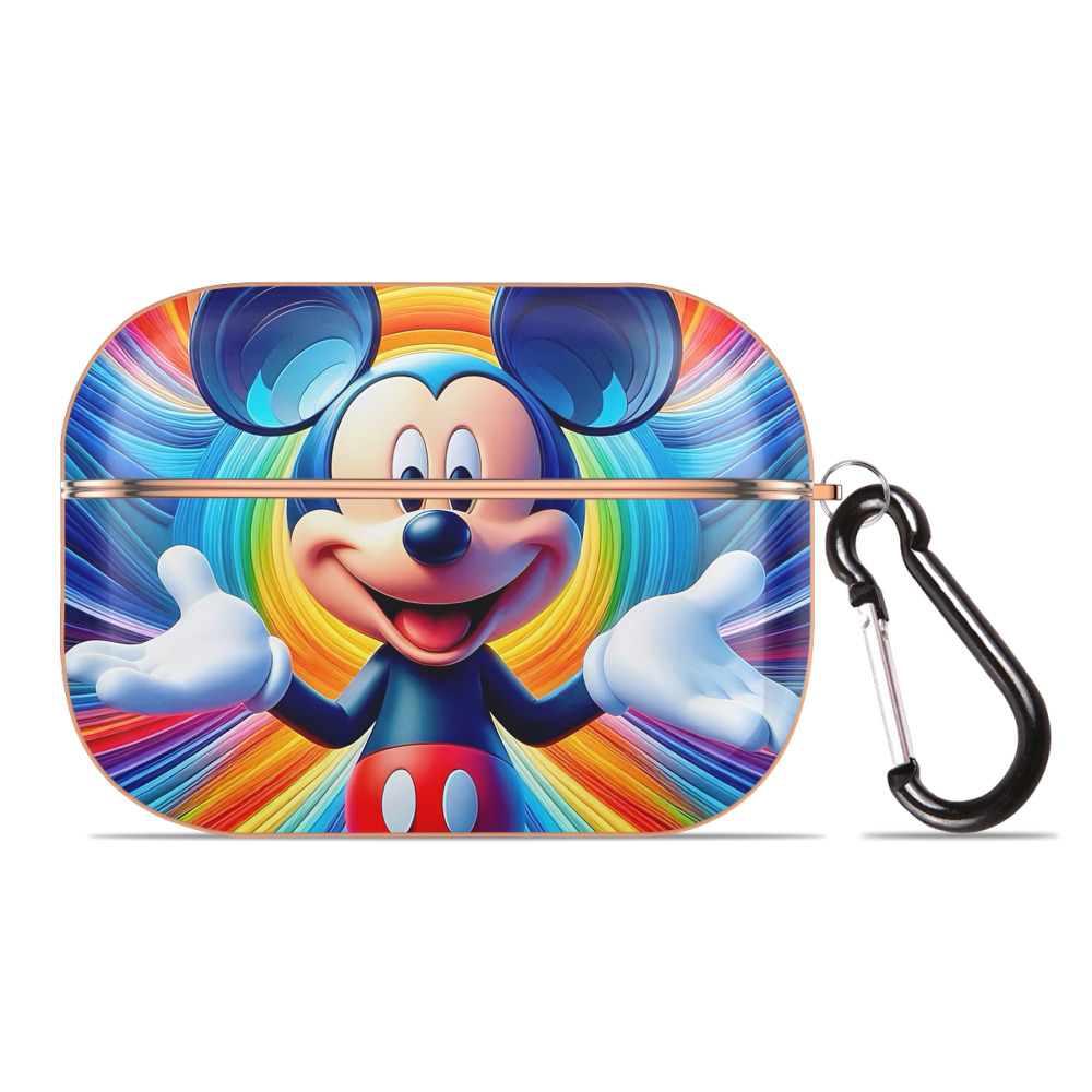 （画像用） ミッキーマウス Mickey Mouse 【AirPods Pro用】ハードシェル保護ケース｜耐衝撃・防指紋・カラビナ付き商品仕様