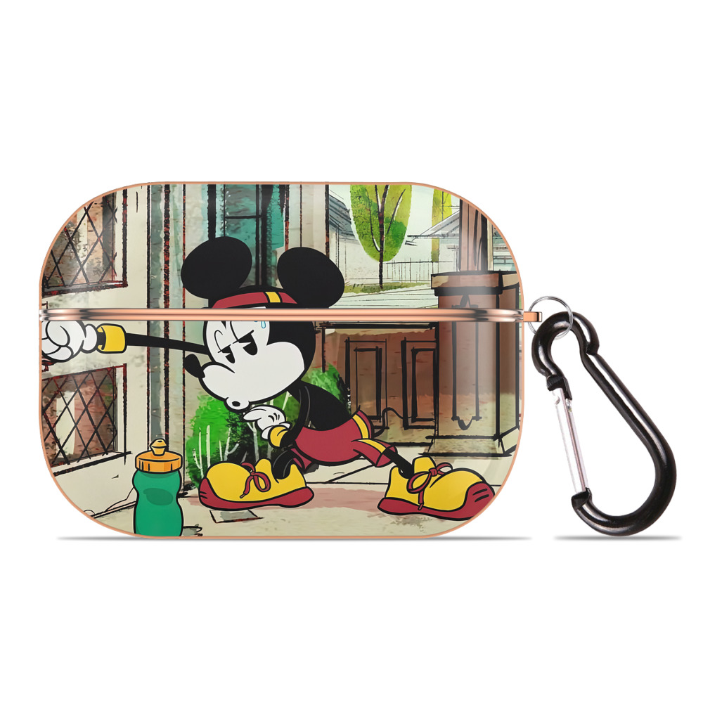 （画像用） ミッキーマウス Mickey Mouse 【AirPods Pro用】ハードシェル保護ケース｜耐衝撃・防指紋・カラビナ付き商品仕様